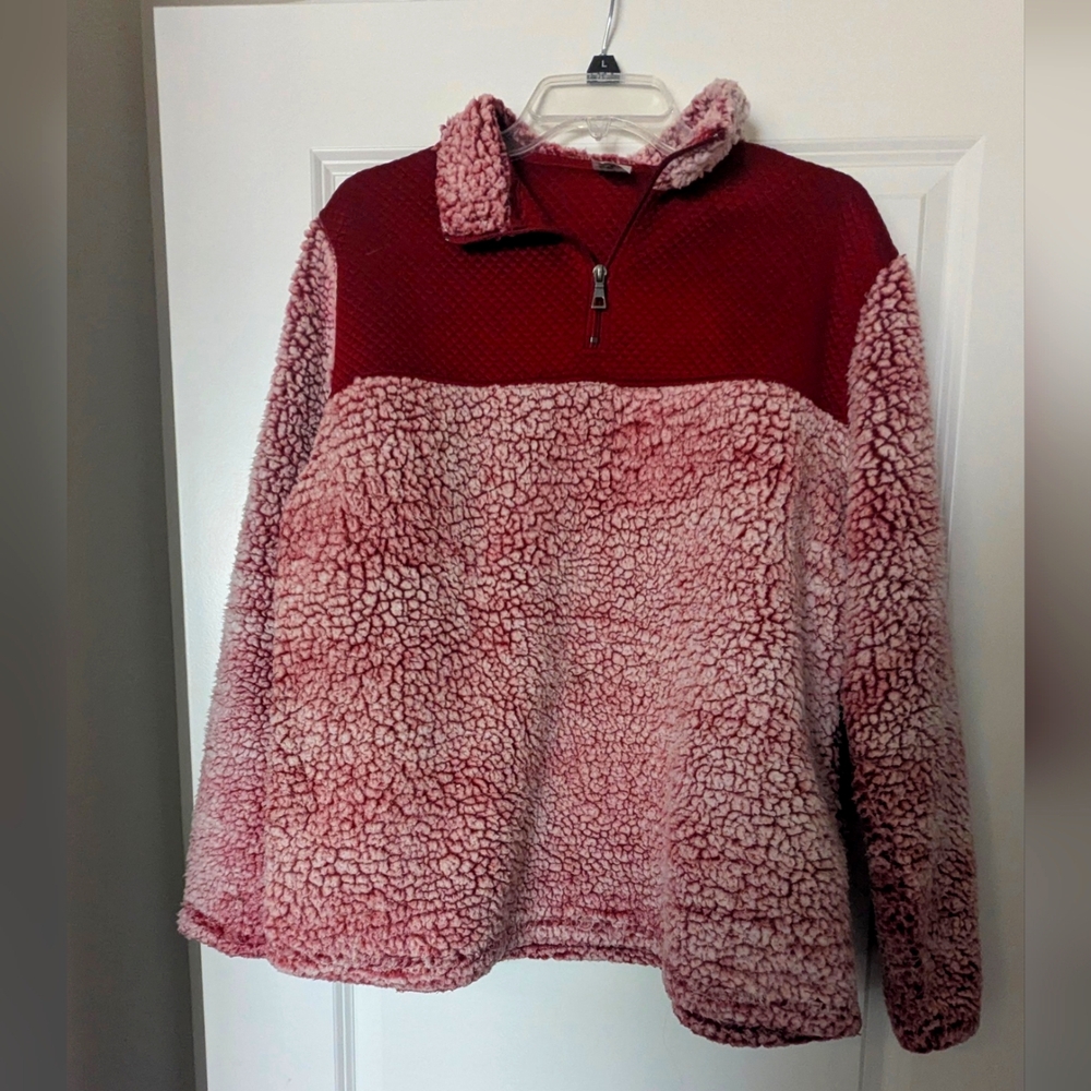 Athletic Works Red Quilted Pullover